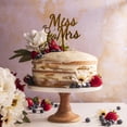 thumbnail image 5 of Miss to Mrs (Ring) - Love Themed Rose Gold Cake Topper for Proposal, Wedding, Bridal Shower or Anniversary Cake (Pack of 2), 5 of 5