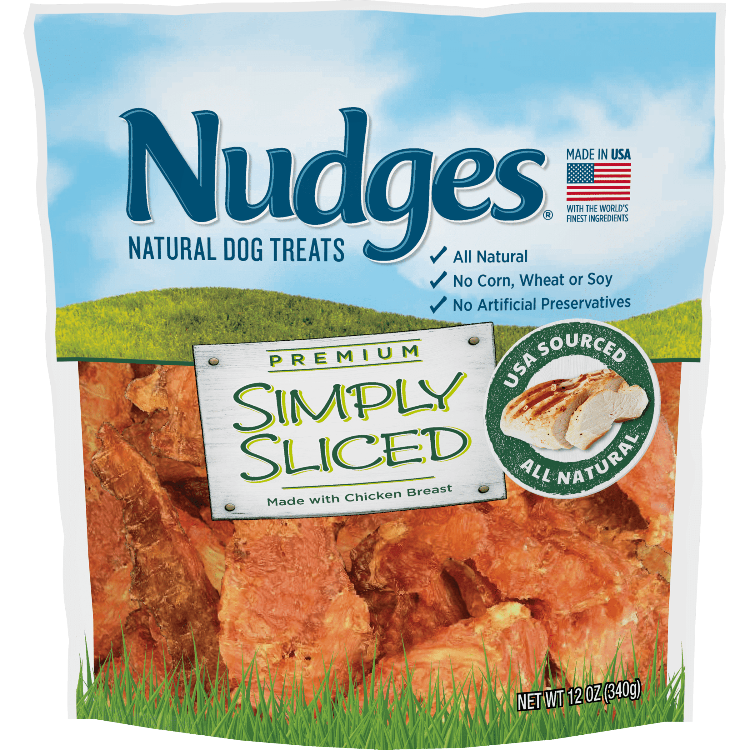 Nudges Simply Sliced Chicken Dog Treats, 12 Oz.