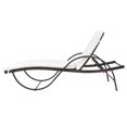 thumbnail image 3 of vidaXL Sun Loungers 2 pcs with Table Poly Rattan Brown, 3 of 5