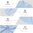 thumbnail image 6 of WMTBSRSW Men's Linen Shirts Soft Long Sleeve Shirts Solid Casual Button Down Shirts Lightweight Beach Vacation Outfits Light blue X-Large, 6 of 6
