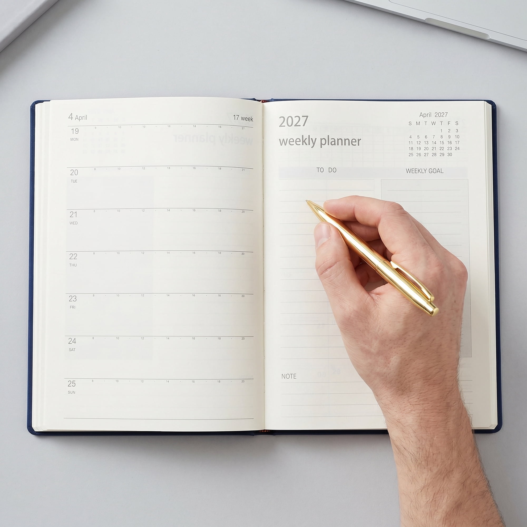 FENGGUIQU 2027 A5 Daily Planner with Monthly Calendar Organizer