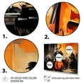 thumbnail image 3 of Designart "Essence of Jazz in Orange Tones III" People Framed Wall Art Decor - Global Orange African American Art Bedroom Framed Canvas Wall Art, 3 of 6