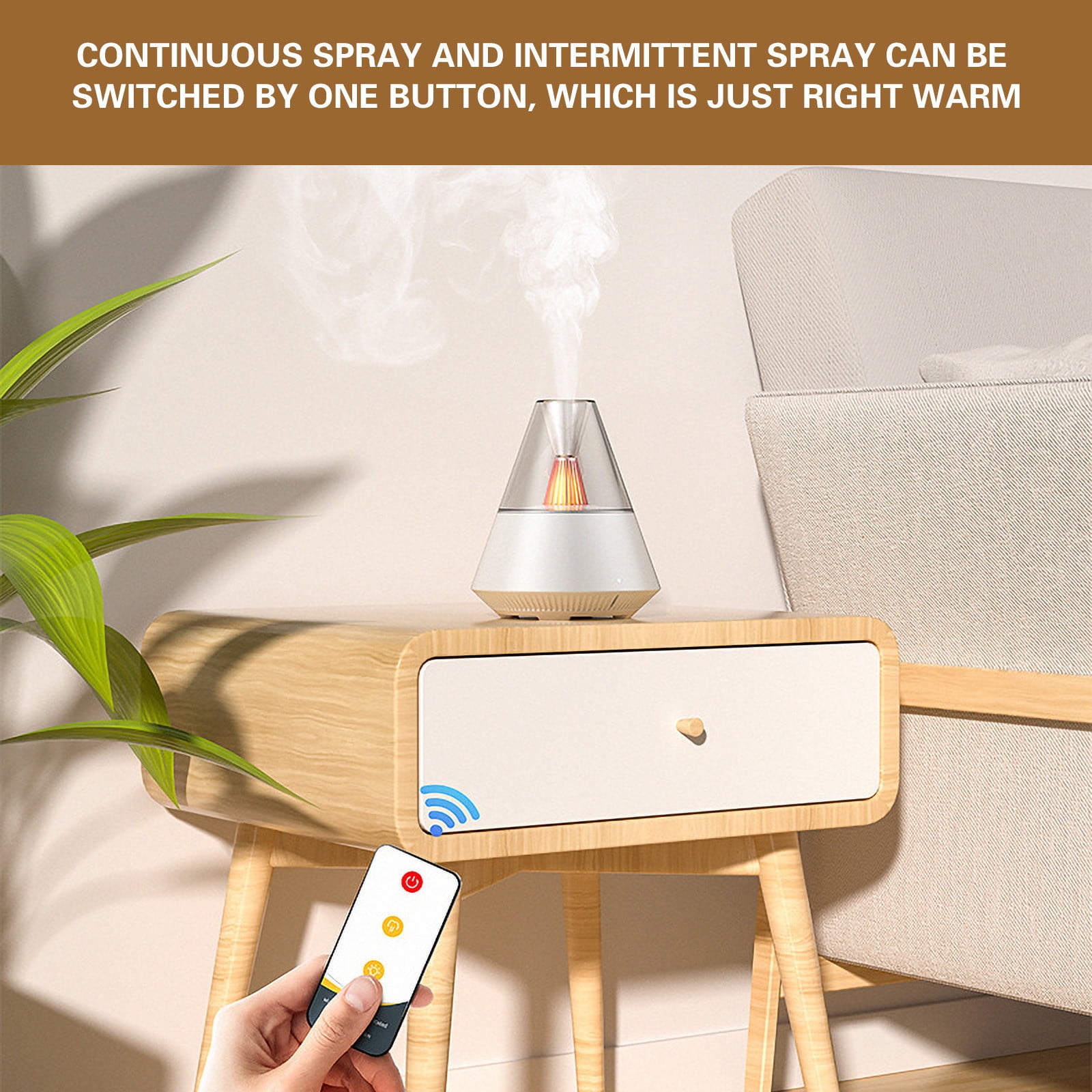 Kingfansion Conical Essential Oil Diffuser and Humidifier, Aromatherapy Diffuser, Humidifier, Ultrasonic Cool Mist for Bedroom Office, Quiet Aroma Humidifier, Nebulizing Aromatherapy Device