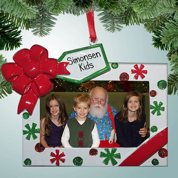 Festive Picture Frame - Personalized Christmas Ornament - Perfect Stocking Stuffer - Great Gift Ideas