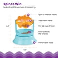 thumbnail image 3 of Catstages 2-in-1 Spinning Fish Treat Dispenser Cat Toy – Interactive Puzzle Feeder & Cat Ball Track Add-On, Blue, 3 of 8