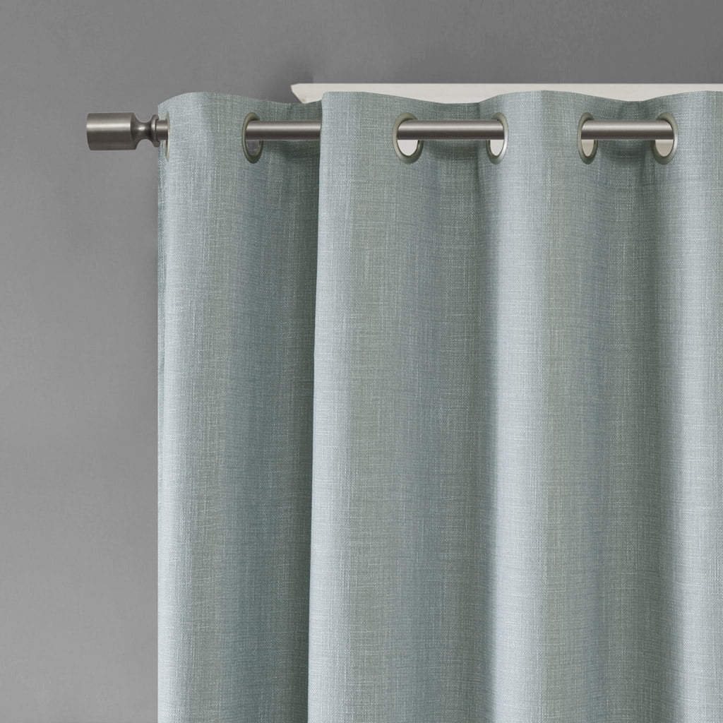 MAYEERTY 1 Pc Printed Heathered Blackout Grommet Top Curtain Panel