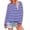 Dark Blue, variant on Plebaso Womens Striped Long Sleeve Shirts Color Block Graphic T-Shirts Fall Winter Casual Loose Tops