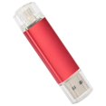 thumbnail image 1 of USB Flash Drive, Portable Red Lightweight , 2 In 1 For Storing Files Storing Videos, 1 of 8