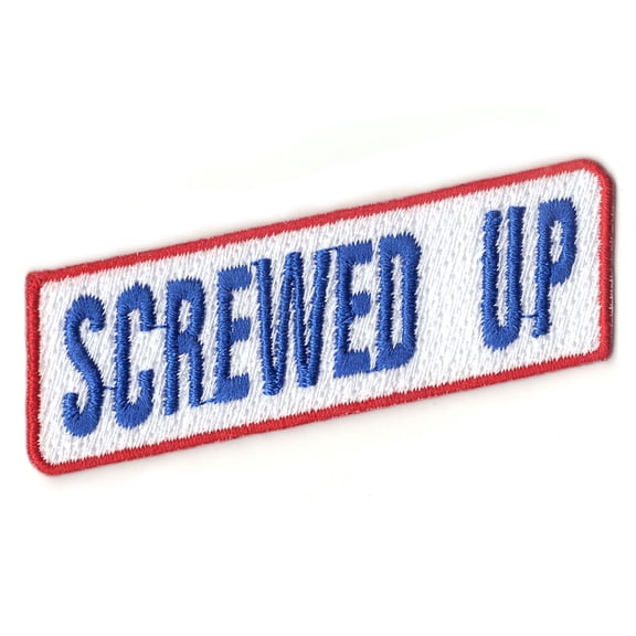 Houston's Screwed Up Chocolate Candy Bar Iron On Patch