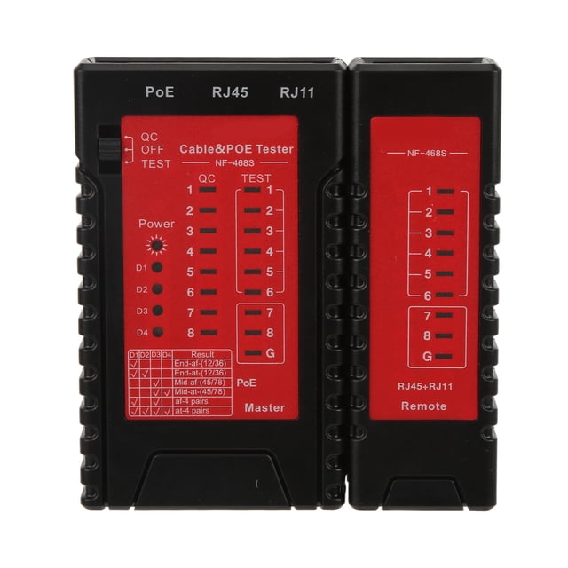 Probador de cables multifuncional, NOYAFA NF‑468S Probador de cables de red Instrumento de medición de línea de red antiquemaduras Meticulosamente diseñado NikouMX herramienta