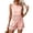 Pink #4, variant on Evdexr Two Piece Sets for Women Summer Shorts Sleeveless Eyelet Embroidery Lounge Suits Scalloped Hem Comfortable Outfit Set with Pockets Beige L