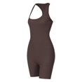 thumbnail image 5 of biudgviw Womens Yoga Jumpsuits Square Neck Sleeveless Workout Rompers Ribbed Backless Seamless One Piece Bodysuits Summer Outfits, 5 of 7