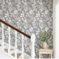 thumbnail image 2 of S4Sassy Floral Wallpaper - Gray Wall Covering, 25" x 60" Self-Adhesive Vinyl Wall Paper, Decorative Walls Wrap, Easy DIY Walls Covering For Bedroom, Living Room, Living Space, 2 of 9