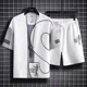 thumbnail image 4 of Conjuntos de camisetas y pantalones cortos para hombre, trajes deportivos con estampado gráfico, ropa de trabajo, conjunto de pantalones cortos para hombre con diseño de gofre, conjunto de 2 piezas, m, 4 of 5