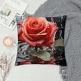 thumbnail image 2 of Chilfamy Rose Pillow Cover for Couch Sofa Indoor Outdoor Square Design High-Quality 1PC 18x18in, 2 of 5
