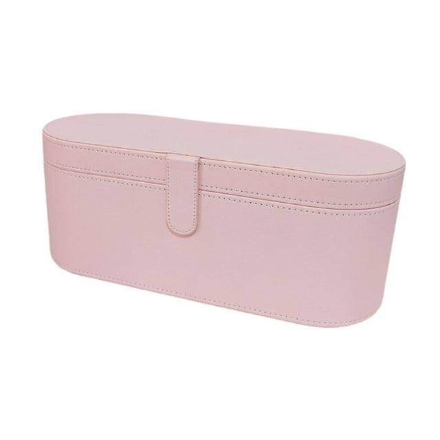 lionlar Sèche-Cheveux Étui Rigide en Cuir PU Portable Compact pour Voyage Rose