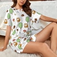 thumbnail image 6 of Bixox Women's Tree Squirrel Printed Pajama Set 2 Piece Lounge Set Top and Shorts Soft Pajamas, Shorts with Pockets, 6 of 7