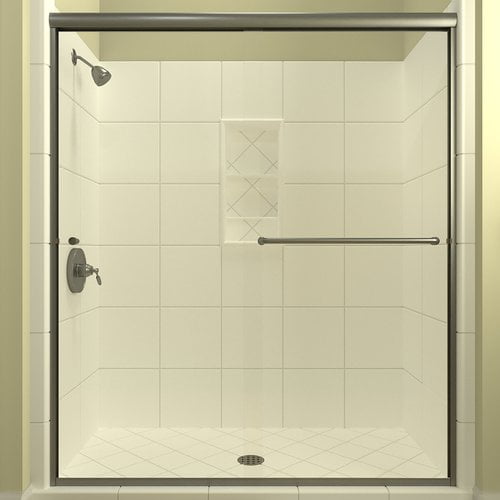 Arizona Shower Door Lese Bypass Semi-Frameless Shower Door