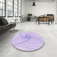thumbnail image 4 of Ahgly Company Machine Washable Indoor Rectangle Transitional Bright Lilac Purple Area Rugs, 7' x 9', 4 of 7