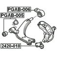 thumbnail image 2 of Febest FRONT ARM BUSHING KIT # PGAB-005 OEM 3520.H5, 2 of 2