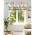 thumbnail image 7 of Farmhouse Fall Thanksgiving Kitchen Valances for Windows Orange White Green Pumpkin Leaf Valance Curtains&nbsp; for Kitchen /Living Room/Bedroom/ Bathroom Decor, 54"x18 " ,Rod Pocket 1 Panel,, 7 of 7