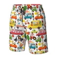 thumbnail image 5 of Naloa Transports with Animals Men's Beach Shorts, Surfing shorts, Swim trunks, Quick Dry Swim Trunks for Surfing Beach Fun - Large, 5 of 9