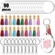 thumbnail image 1 of Borlas para hacer joyas, 30 colgantes de llavero con borlas de cuero, 1 of 5