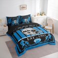 thumbnail image 3 of Homewish Boys Ball Game 7 Pieces Bedding Comforter Set,Carolina Rugby Full Bedding Set,Blue Black Fitted Sheet Flat Sheet For Boys Teens,Breathable Home Decor Reversible, 3 of 8