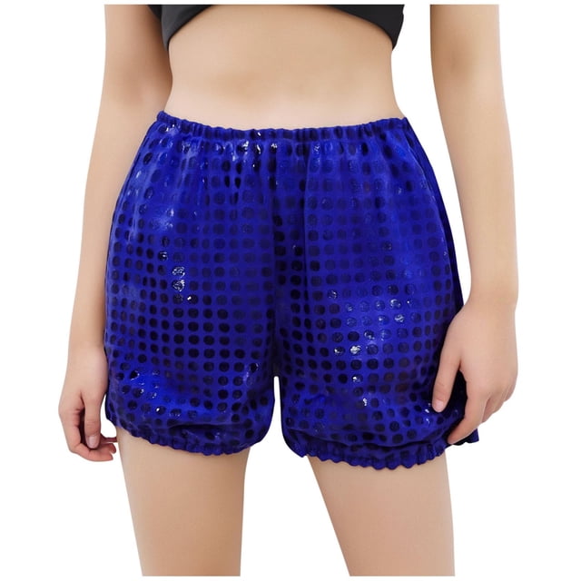 Odeerbi 3-12 Años Niños Niñas Lentejuelas Metálicas Sparkly Pantalones Cortos de Baile Sport Atletic Pantalones Cortos Etapa Rendimiento Trajes Verano Pantalones Color Sólido