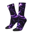 thumbnail image 1 of Wukai Galaxy Lightning Print Contrast Color Mid-tube Socks, 3D Printing Design Adult Socks, High Elastic Breathable Sports Socks, Suitable for Daily,Unisex, 1 of 6