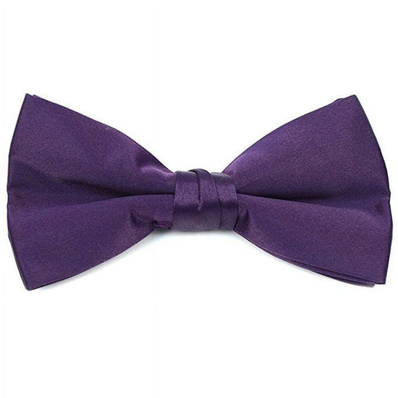 Men's Solid Color Clip On Bow Tie