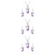 thumbnail image 2 of Qarigey Conjunto de aretes de gancho para collar, aniversario estético, cumpleaños, boda, joyería nupcial, regalo personalizado para hija, púrpura Type1 NO1 Qarigey CBP224327, 2 of 6