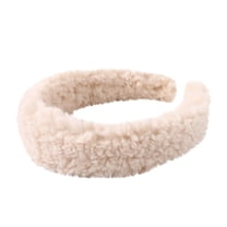 YOTMKGDO Headbands for Women, Women Solid Lamb Hair Plush Hairpin Head Hoop Knot Sweet Girls Hair Headband, Beige