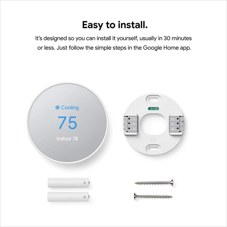 Google Nest Thermostat Cotton Snow