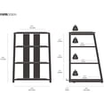 thumbnail image 3 of Design 4-Tier AV Media Stand Corner Shelf for Record Player Wooden Stereo Cabinet Audio Rack Tower with Height Adjustable Wooden Shelves for/Apple TV/Xbox One/ps4 (Night Black), 3 of 16