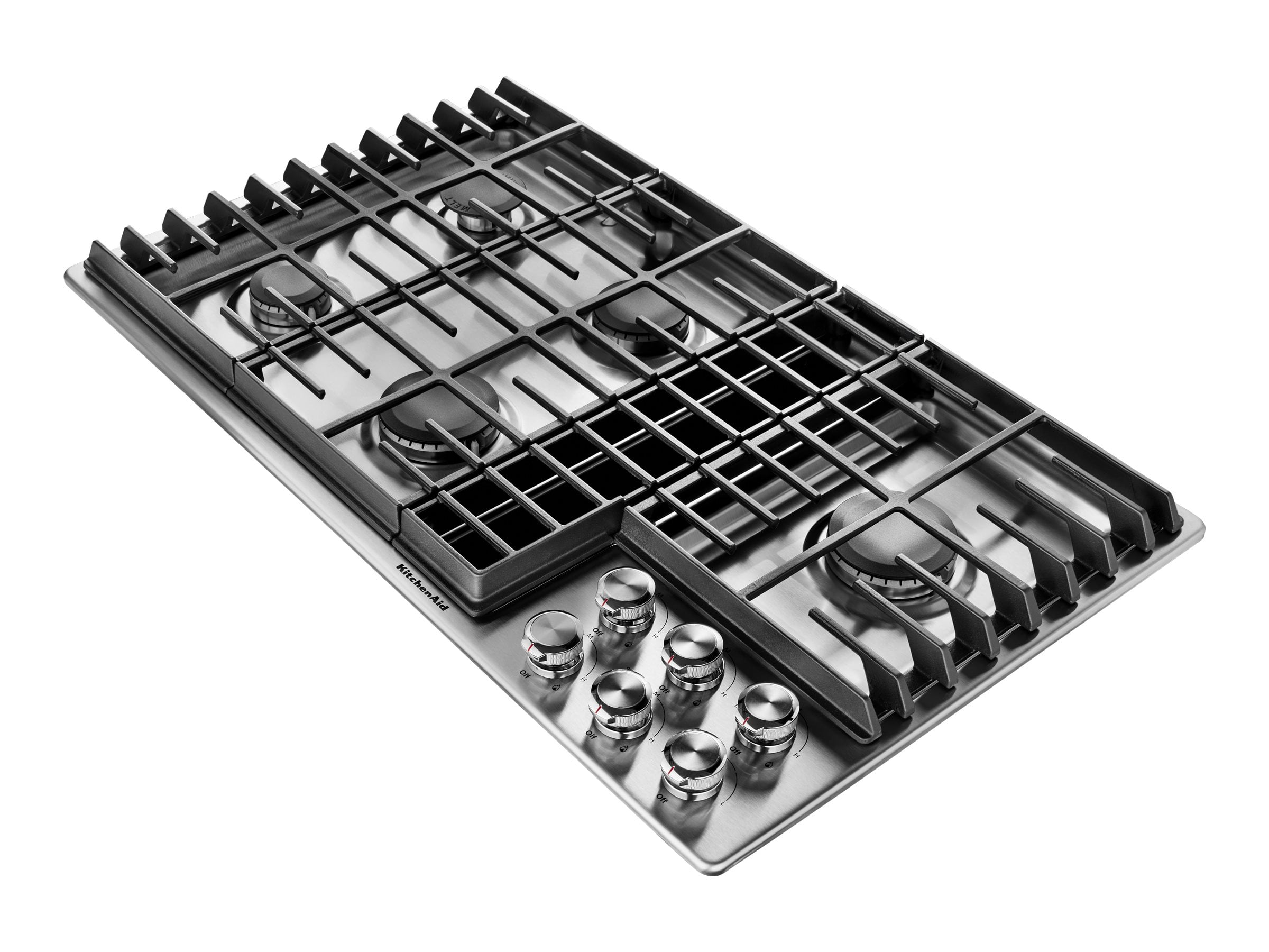 KitchenAid KCGD506GSS Gas cooktop 5 hobs Niche width 34.8 in