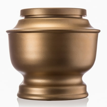 Classic Funeral Cremation Urn for human Ashes a Variety of Colors available Adult Urn with velvet bag (Gold)