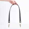 thumbnail image 4 of Kit de tejido para bolso DIY: base ovalada para bolso de piel sintética negra, correa para el hombro, cremallera para coser bolsos con herrajes metálicos., 4 of 7