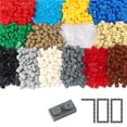 thumbnail image 1 of Juego de bloques de construcción Feleph, 700 unidades, 1 x 2 platos, 14 colores, 1 of 6