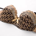 thumbnail image 6 of Zynoxe 2PC Plus Size Lace Balconette Bra with Bow Detail Supportive Underwire Push Up Bra Solid Color Everyday Underwear, 6 of 8