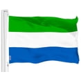 thumbnail image 2 of G128 Combo Pack: American USA Flag 3x5 Ft & Sierra Leone Sierra Leonean Flag | Both LiteWeave Pro Series Printed 150D Polyester, Brass Grommets, 2 of 8