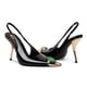 thumbnail image 2 of Sandalias de tacón USRUNOE Slingback con diamantes de imitación para mujer, color negro, 2 of 5