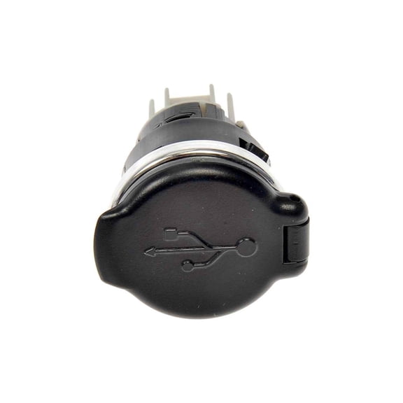 KarParts360 For Chevy Silverado 3500 HD/2500 HD/1500 2010 11 12 13 2014 USB Port And Cover | Polymer Plastic Material | Black; Silver | Clip On Attachment Method | For 20944422