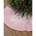 thumbnail image 2 of Pink Christmas Tree Christmas Tree Skirt 36 Inches Large Christmas Skirt Tree, Winter Balls Snowflake Xmas Tree Tree Skirt Christmas Decorations for Fireplace Party Holidays Indoor Outdoor, 2 of 7