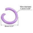 thumbnail image 2 of Unique Bargains Open Jump Rings, 8mm Colorful O-ring Connectors for DIY Crafts Jewelry Making, Carbon Steel, Purple, 100Pack, 2 of 5