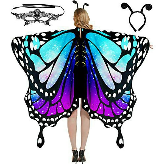 yingyy AssortedColor New Butterfly Cape Stand Out In Crowd With Eye-catching And Comfortable Cape type+1 【168X135cm】