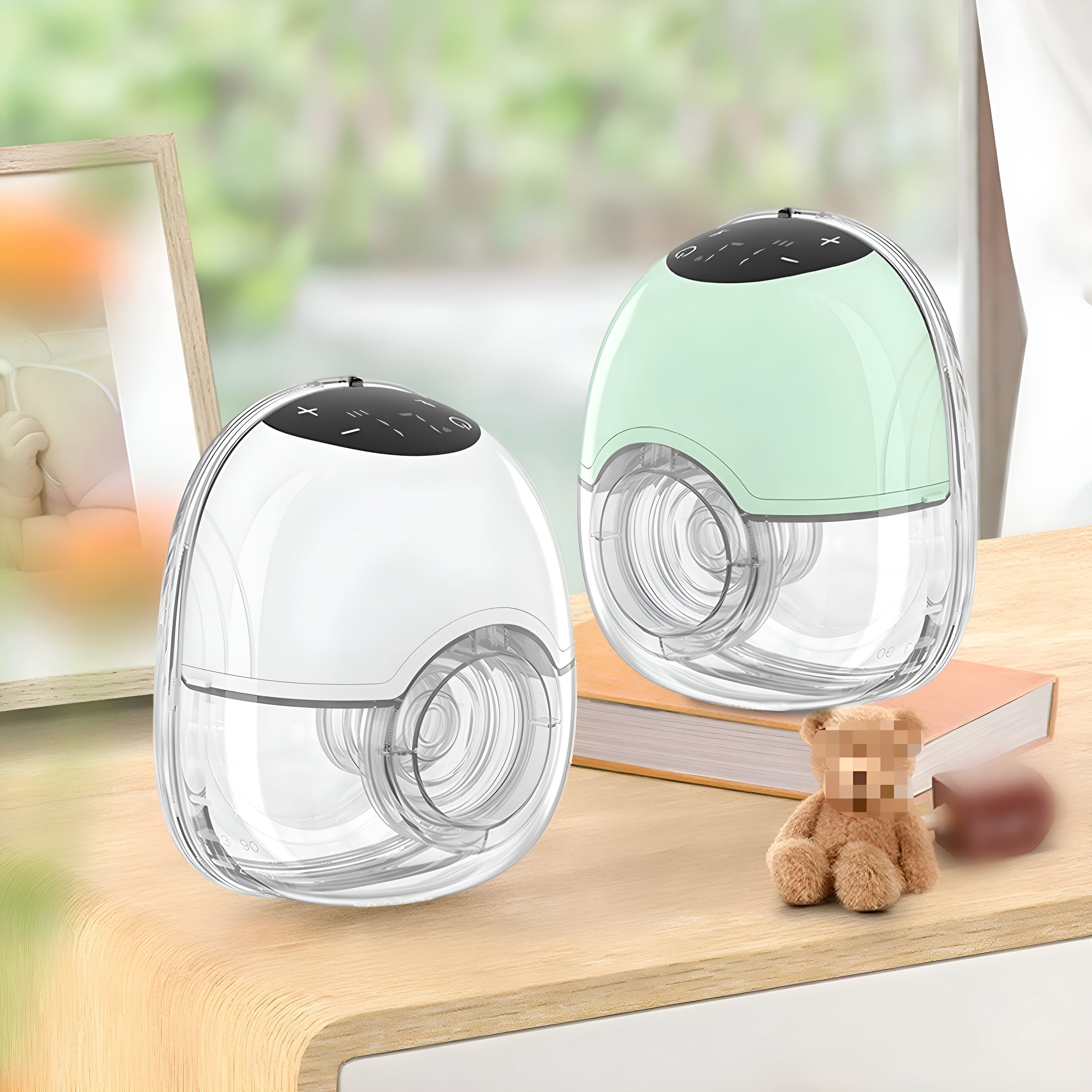XIRQI Wearable Hands-Free Breast Pump,4 Modes 12 Settings Portable Pump,Silent Operation with 180Ml Capacity,Comfortable for Active Moms