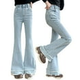 thumbnail image 2 of Huanglei Girls Flared Jeans With Hem Autumn Denim Pants For Big Kids And Teenagers Soft Comfortable Stretchable Trousers Casual Wear Girls Casual Pants, 2 of 6