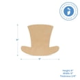 thumbnail image 2 of St Patricks Day Decorations, Unfinished Wood Leprechaun Hat Cutout, 6 Inches, Top Hat Decorations, Pack of 25, by Woodpeckers, 2 of 6