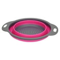 thumbnail image 1 of Collapsible Colander, Drain Drain Basket Folding Fruit Basket Basket Silicone Round Folding Fruit Drain Vegetable Washing Basket with Handle for Home Kitchen, 1 of 7